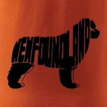 Novofundlandský pes - nápis v tele