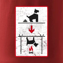 Tričko pre odporcov sraní na chodníku