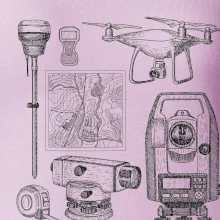 Geodet teodolit dron