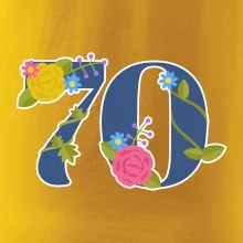 Kvetinové číslo kreslené - 70