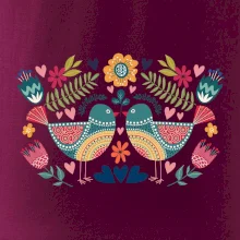 Folklór - dva farebné vtáčiky