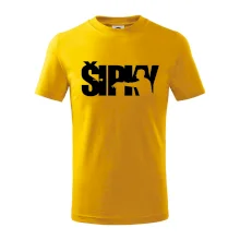 Šípky - nápis so šípkarom