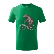 Medveď na bicykli