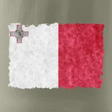 Vlajka Malta ohrýzaná