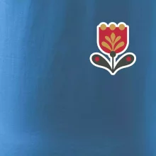 Folklór na prsníku tulipán