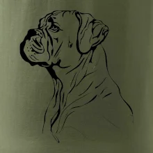 Boxer čierna kresba