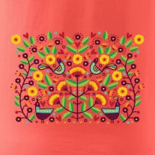 Folklór - farebne kvetiny obdĺžnik