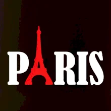 Paris nápis Eiffelova veža Paris nápis Eiffelova veža