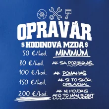 Hodinová mzda - opravár