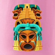 Mayová maska s pyramídou