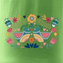 Folklór - dva farebné vtáčiky