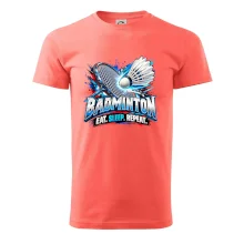 Bedmintonová raketa s košíčkom eat sleep repeat