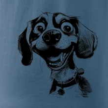 Čiernobiela karikatúra bígl