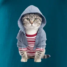 Mačka v pruhovanom triku