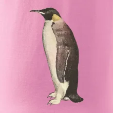 Tučniak kreslený vodovými farbami