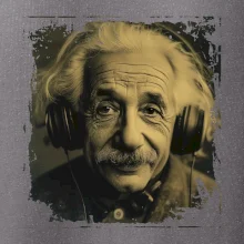 Albert Einstein so slúchadlami Albert Einstein so slúchadlami