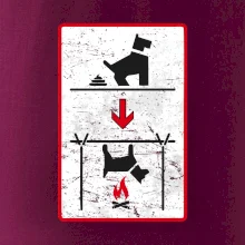 Tričko pre odporcov sraní na chodníku