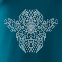 Steampunk včela čiernobiela