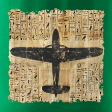 Egyptské hieroglyfy lietadlo