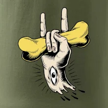 Rocková ruka kosť a oko Rocková ruka kosť a oko