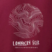 Lomnický štít - vrstevnice v kruhu