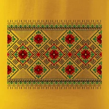 Ukrajinský vzor - Červeno Zelený