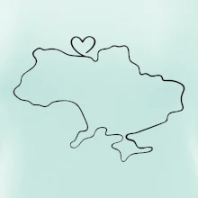 Mapa Ukrajiny - srdce