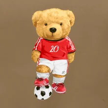 Futbalista medvedík číslo