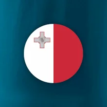 Vlajka Malta okrúhla veľká