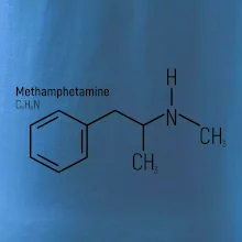 Molekulárna štruktúra Metamfetamín Molekulárna štruktúra Metamfetamín