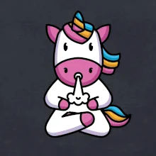 Yoga fučiaci jednorožec