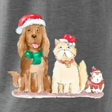 Veselé vianoce - pes, škrečok a mačka