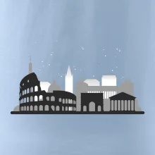 Rím silueta pamiatky Rím silueta pamiatky