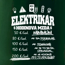 Hodinová mzda elektrikár