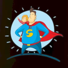 Táta superman - dievča Táta superman - dievča