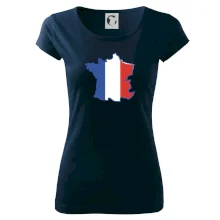 Francúzska vlajka mapa obrys