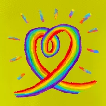 Srdce pride dúha kreslená Srdce pride dúha kreslená