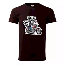 Mýval na motorke kreslený