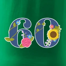 Kvetinové číslo kreslené - 60
