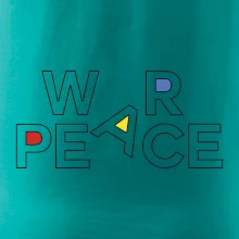 War, peace - farebný nápis