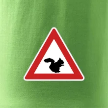 Dopravná značka - Pozor veverička