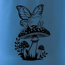 Goblincore čierna huba so žabou