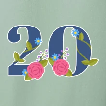 Kvetinové číslo kreslené - 20