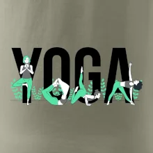 Yoga nápis farebný