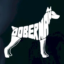 Dobermans - nápis v tele