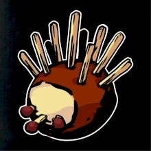 Gaštanový ježko - prsník