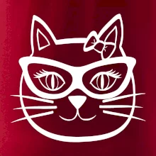 Mačacie dievča s okuliarmi