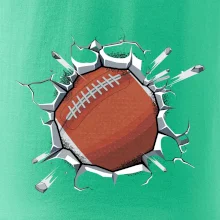 Americký futbal lopta v triku