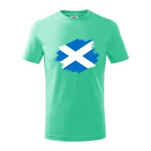 Škótska vlajka kreslená štetcom