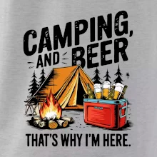 Černý nápis nápis Camping and beer